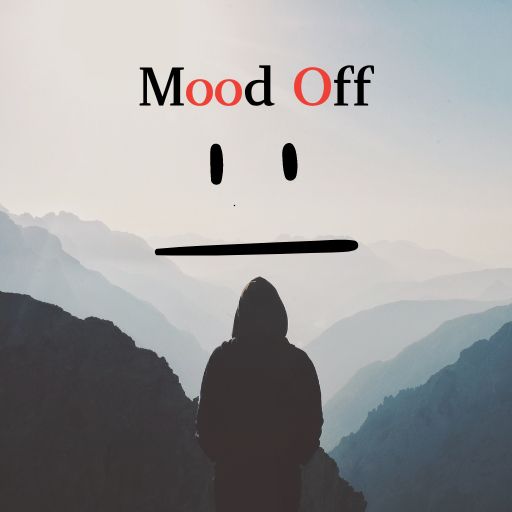  Two sad faces with the text "mood off - mood off" written in bold letters on a dark background.