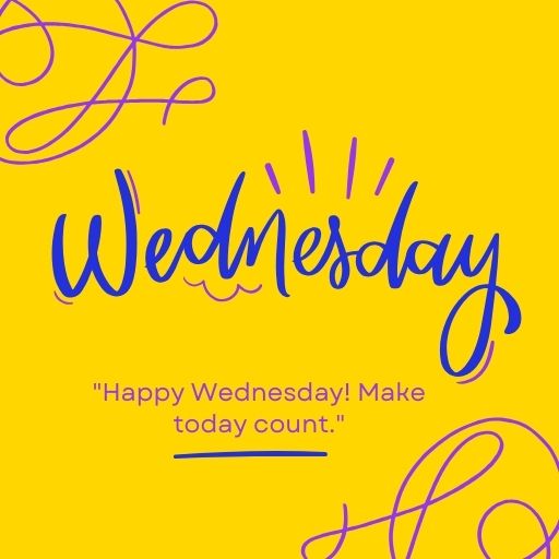 a yellow background with the words wednesday on it