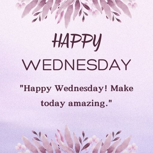 a happy wednesday card with a pink flower