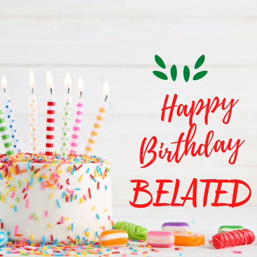 a birthday cake with candles and confetti on a table