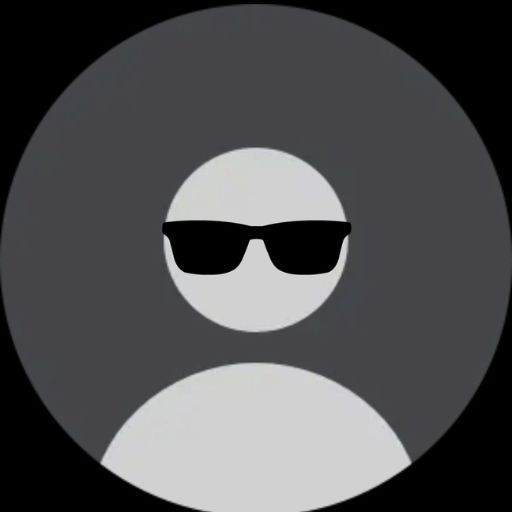 a black and white circle with sunglasses on it