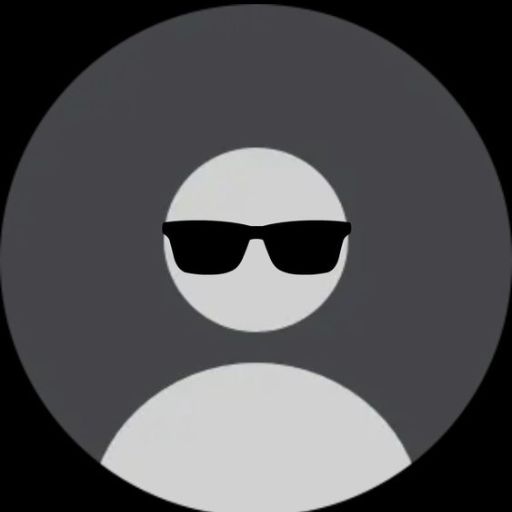 a black and white circle with sunglasses on it