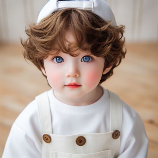 a close up of a doll wearing a sailor's hat