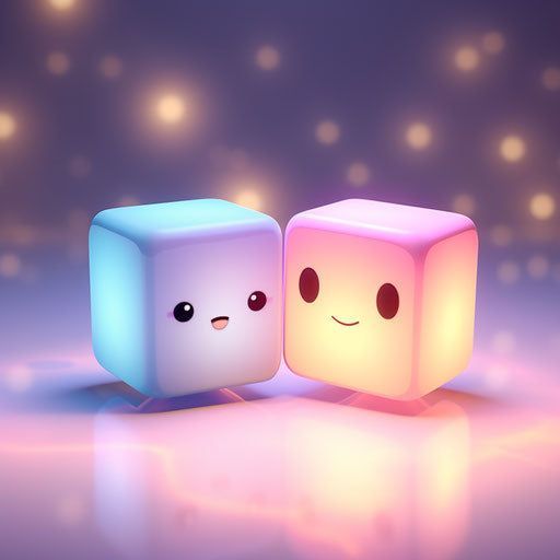 a couple of cubes sitting next to each other