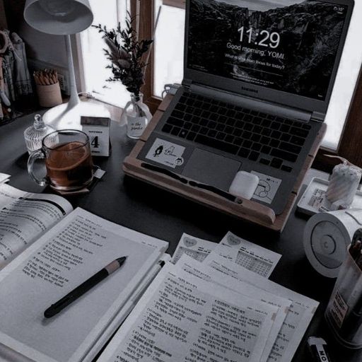 a laptop computer sitting on top of a desk (2)