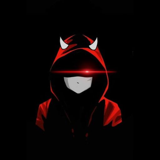 a person wearing a hoodie with horns on their head