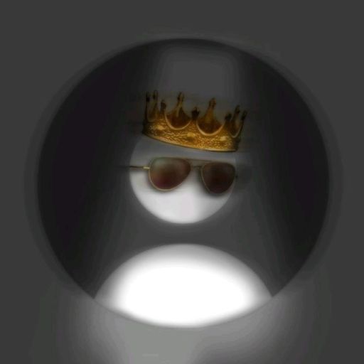 a picture of a crown with sunglasses on it