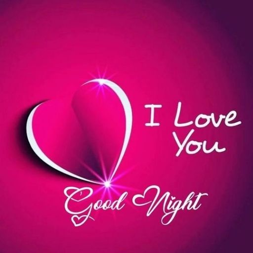 a pink background with a heart and the words i love you good night