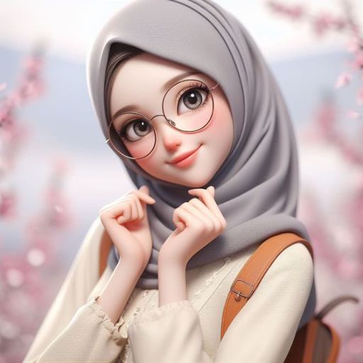 a woman wearing glasses and a hijab