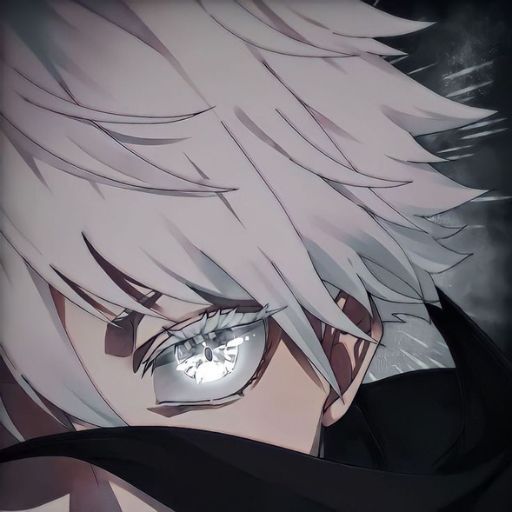 an anime character with white hair and glasses