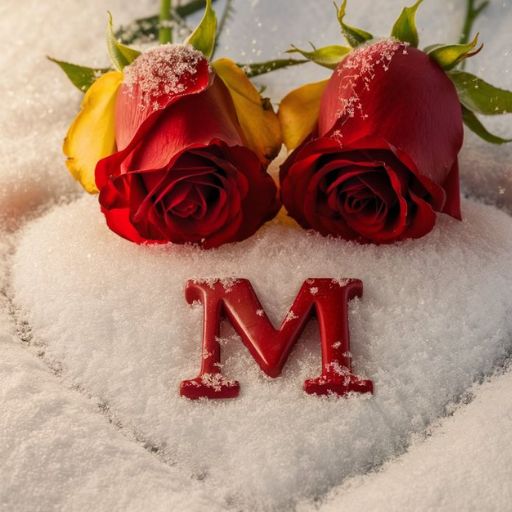 A yellow rose lying on a snowy surface