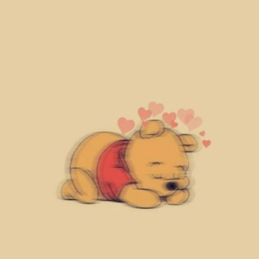 Illustration of a sleeping cartoon bear with hearts above its head