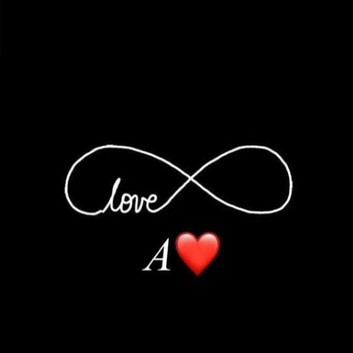 a black background with a red heart and the words love a