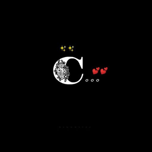 a black background with the letter c in the middle