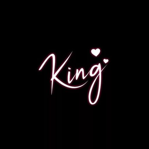 a black background with the word king written in pink