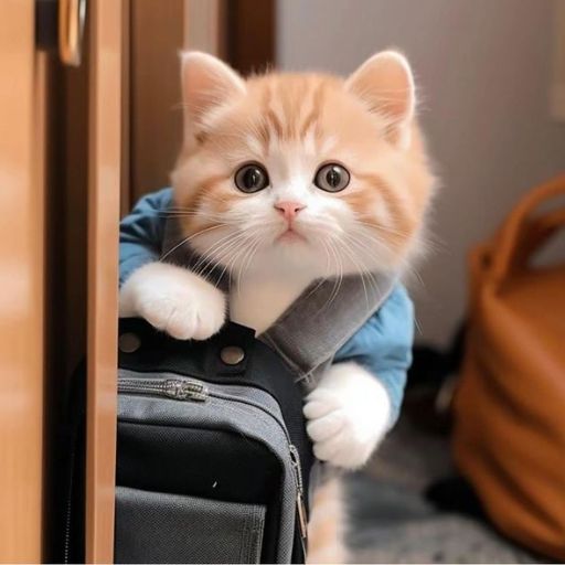 a cat is standing on top of a suitcase