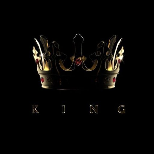 a crown with the word king on it