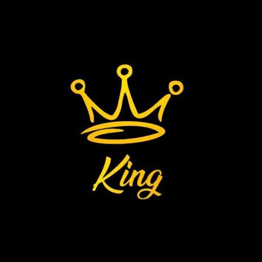 a gold crown on a black background