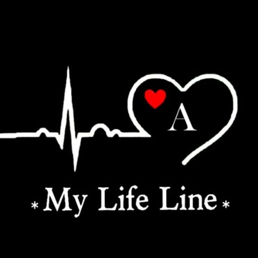 a heart and a heartbeat with the words my life line