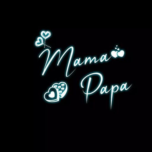 a neon sign that says mama papa