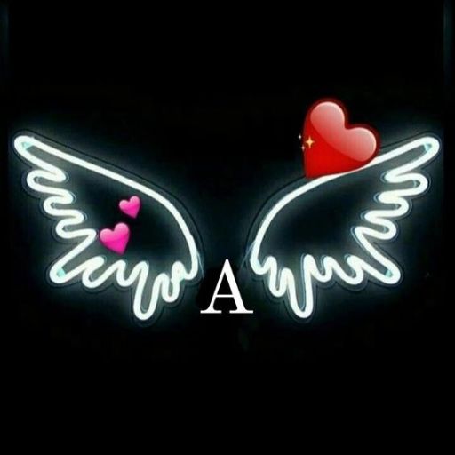 a neon sign with two hearts and wings