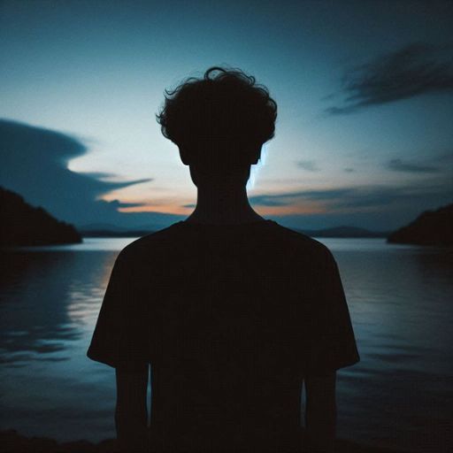 a person standing in front of a body of water