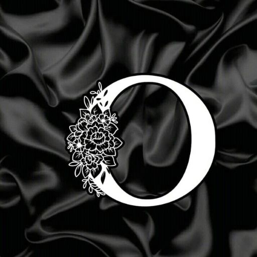 letter o with black back ground