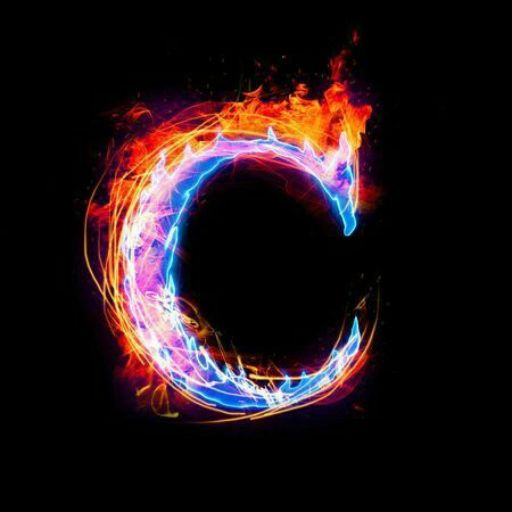 the letter c is made up of fire (2)