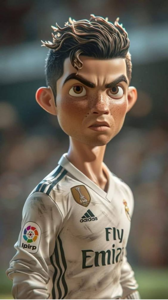 A soccer player in a white Real Madrid jersey with the FIFA patch, focused from the neck down